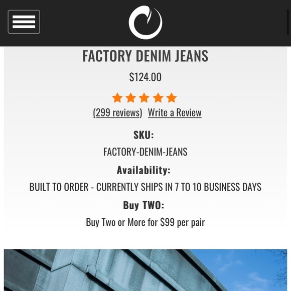 Origin of Maine- Factory Denim Jeans - Picture 5 of 15